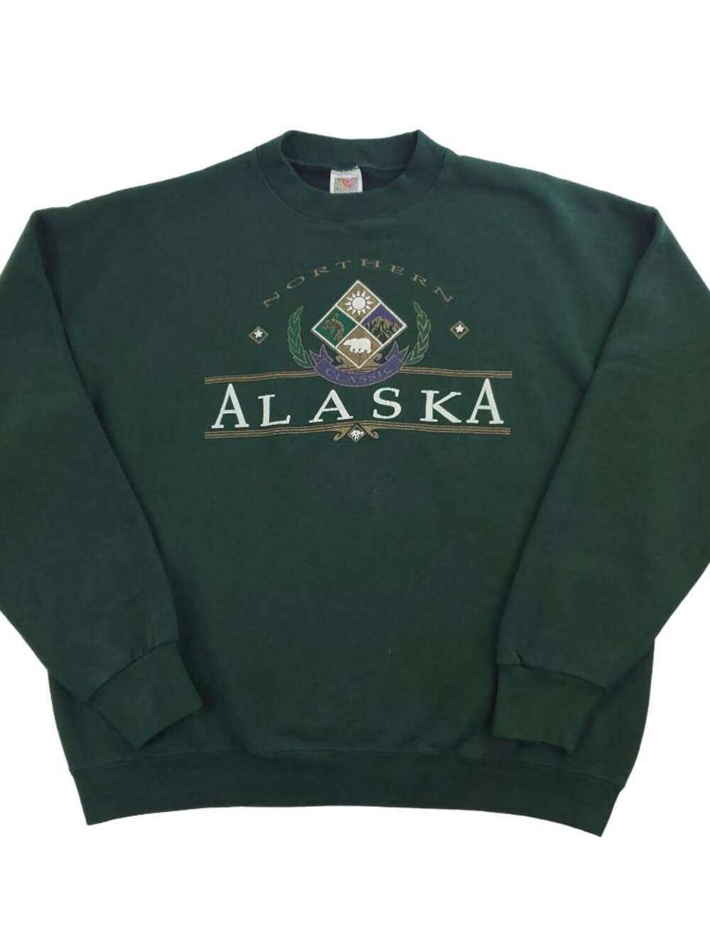 Northern Alaska Vintage Crewneck Sweatshirt Graphic Made USA 90s XL (Read)